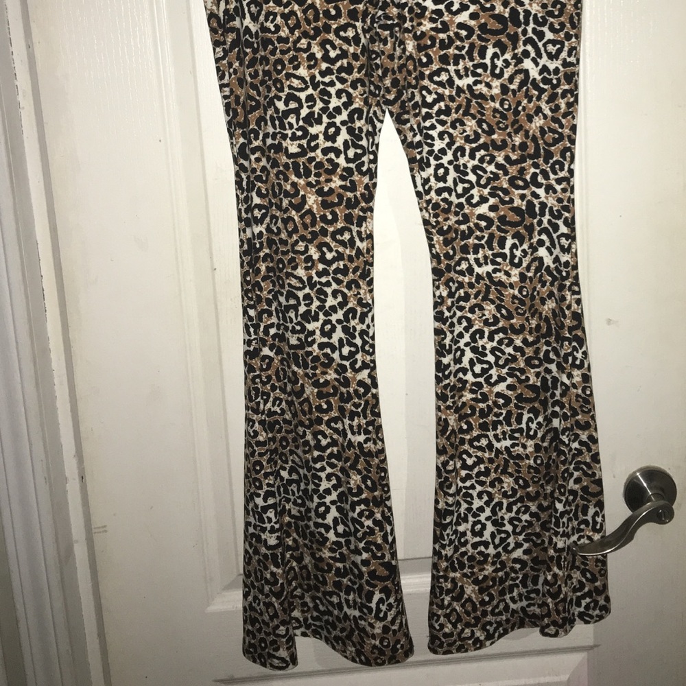Cheetah Bell bottom pants